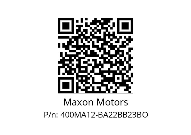   Maxon Motors 400MA12-BA22BB23BO