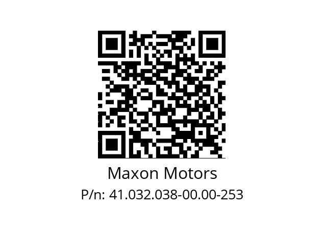   Maxon Motors 41.032.038-00.00-253