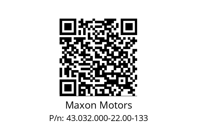   Maxon Motors 43.032.000-22.00-133