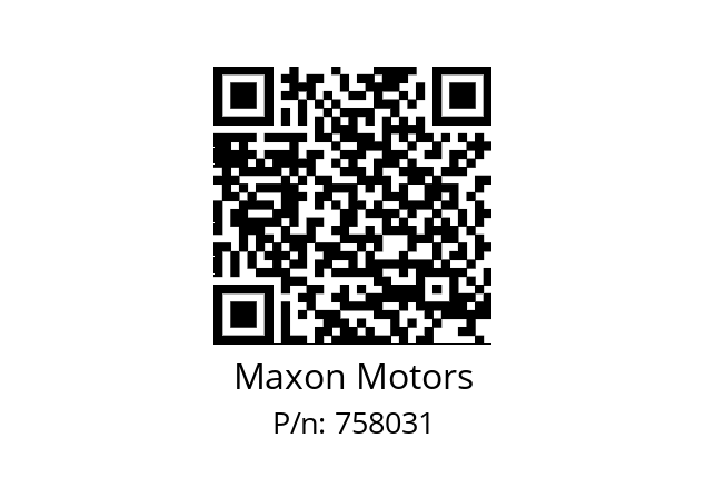   Maxon Motors 758031