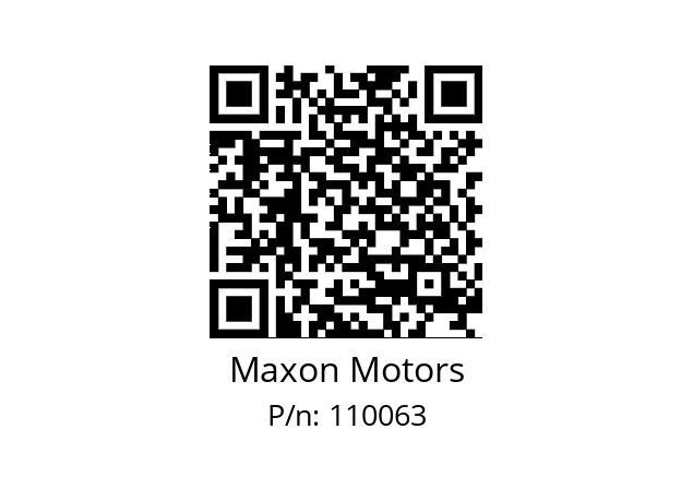   Maxon Motors 110063