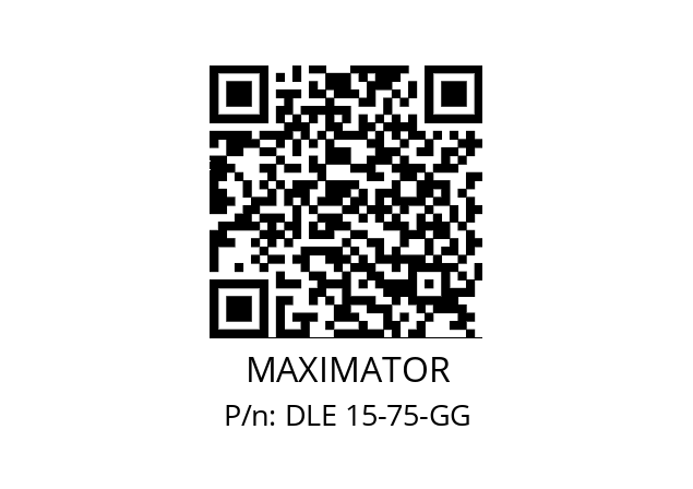   MAXIMATOR DLE 15-75-GG