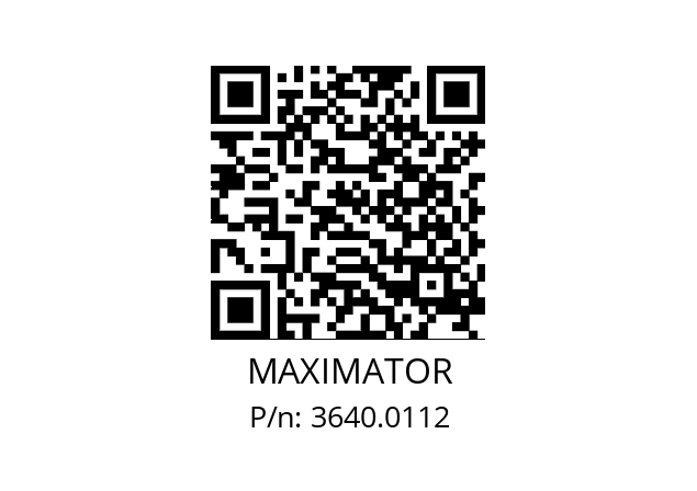   MAXIMATOR 3640.0112