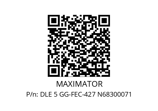   MAXIMATOR DLE 5 GG-FEC-427 N68300071