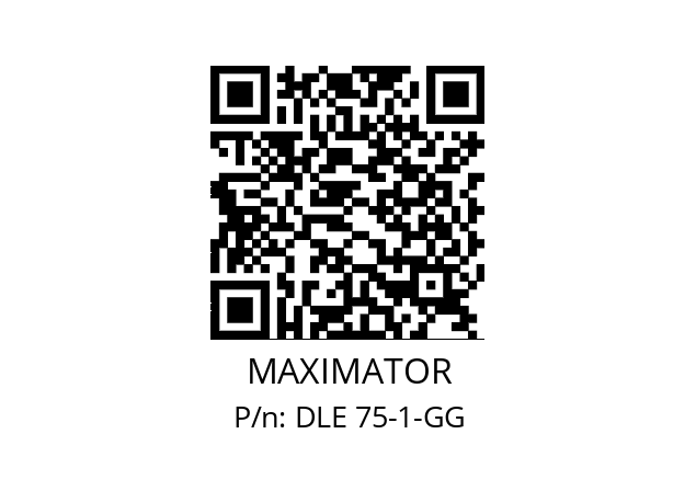   MAXIMATOR DLE 75-1-GG