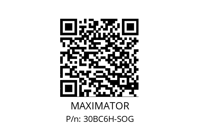   MAXIMATOR 30BC6H-SOG