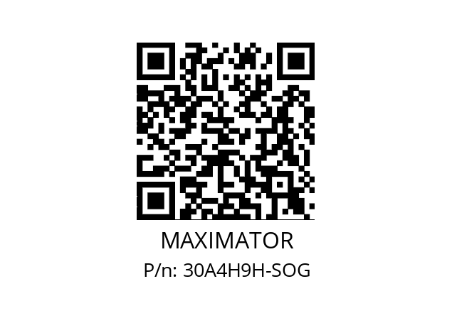   MAXIMATOR 30A4H9H-SOG