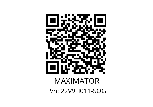   MAXIMATOR 22V9H011-SOG