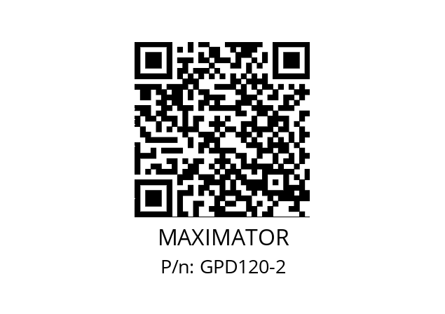   MAXIMATOR GPD120-2