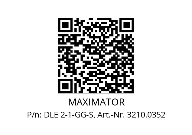   MAXIMATOR DLE 2-1-GG-S, Art.-Nr. 3210.0352