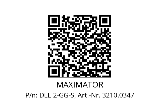   MAXIMATOR DLE 2-GG-S, Art.-Nr. 3210.0347