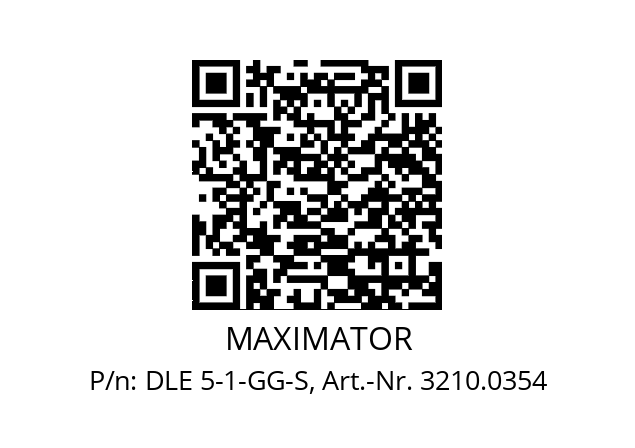   MAXIMATOR DLE 5-1-GG-S, Art.-Nr. 3210.0354