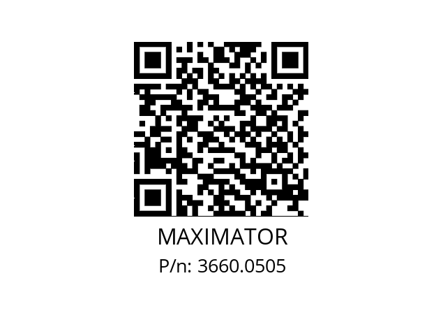   MAXIMATOR 3660.0505