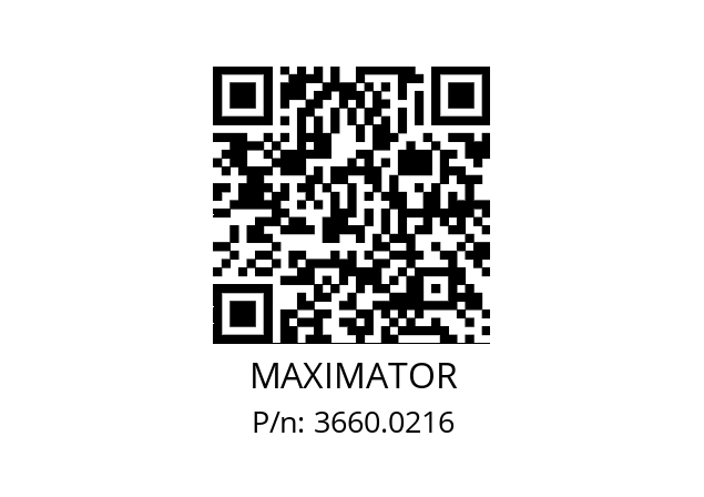   MAXIMATOR 3660.0216