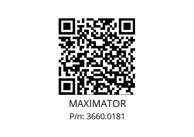   MAXIMATOR 3660.0181