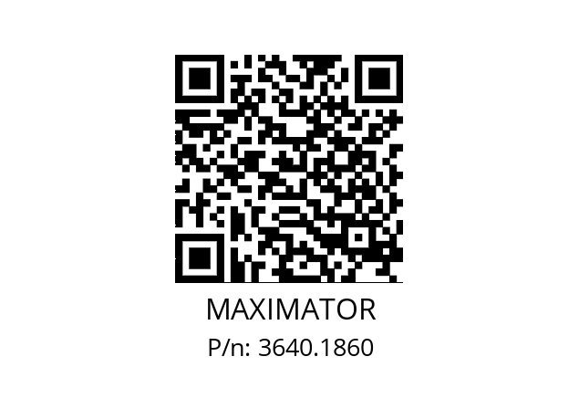   MAXIMATOR 3640.1860