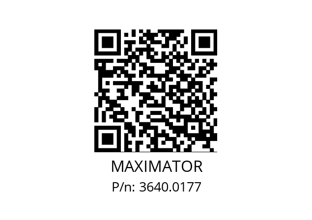   MAXIMATOR 3640.0177