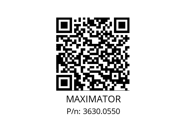   MAXIMATOR 3630.0550