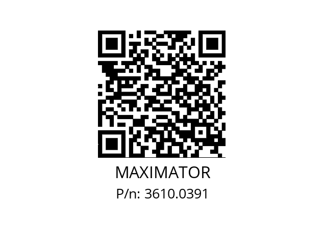   MAXIMATOR 3610.0391