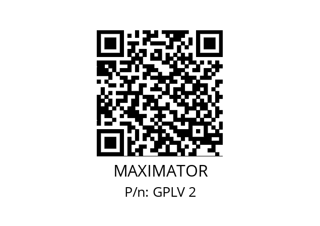   MAXIMATOR GPLV 2