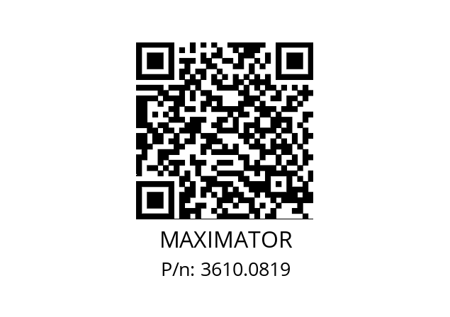   MAXIMATOR 3610.0819