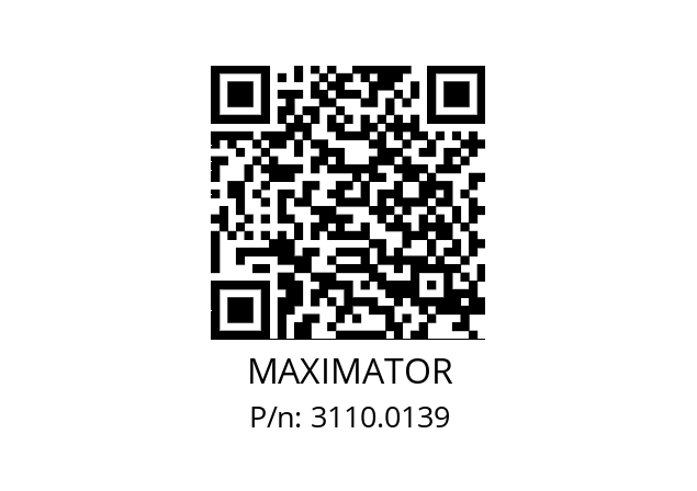   MAXIMATOR 3110.0139