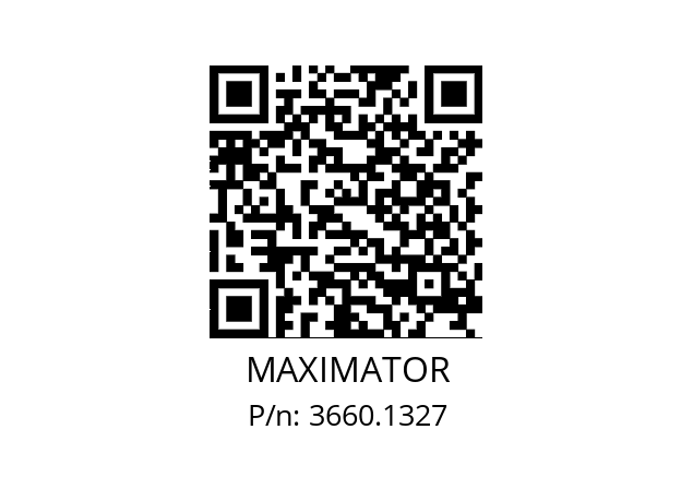   MAXIMATOR 3660.1327