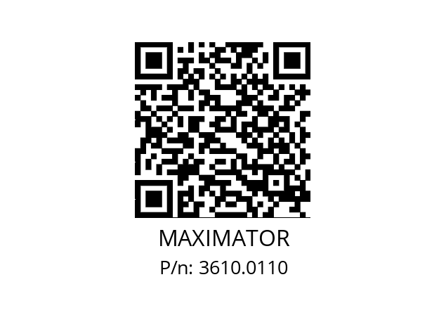   MAXIMATOR 3610.0110