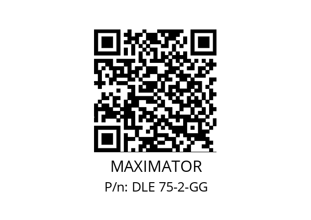   MAXIMATOR DLE 75-2-GG