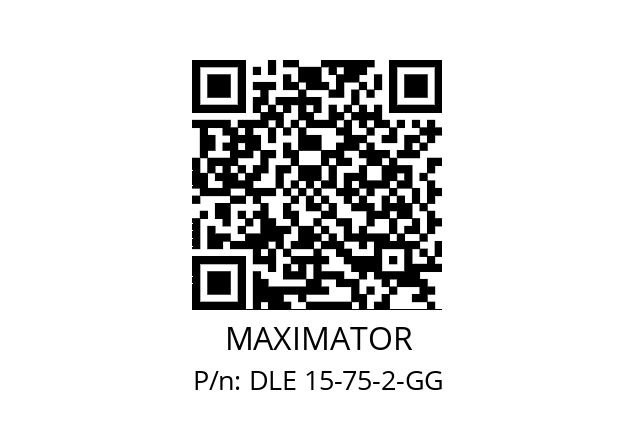   MAXIMATOR DLE 15-75-2-GG