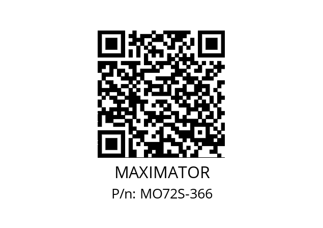   MAXIMATOR MO72S-366