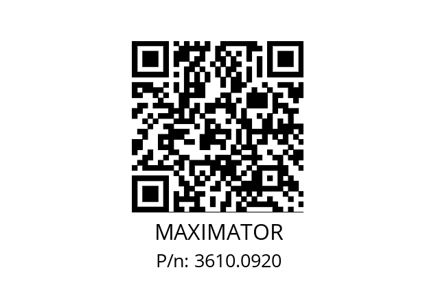   MAXIMATOR 3610.0920