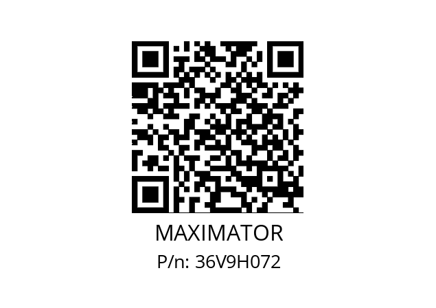   MAXIMATOR 36V9H072