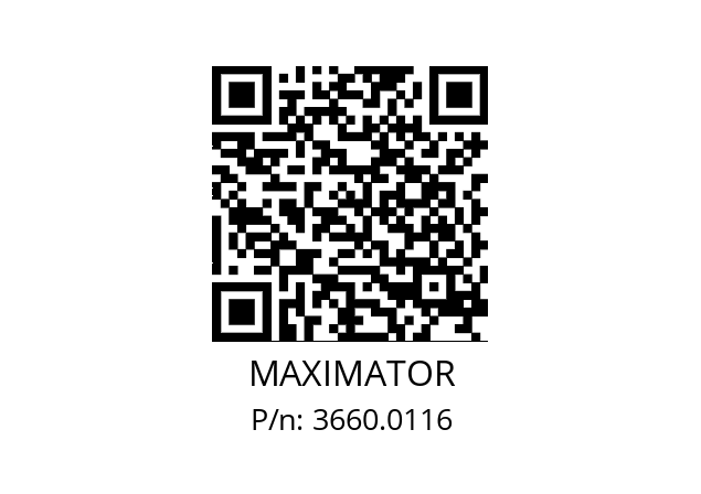   MAXIMATOR 3660.0116