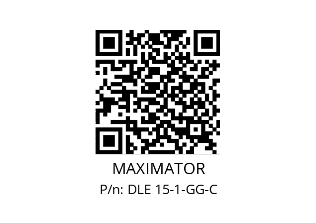   MAXIMATOR DLE 15-1-GG-C