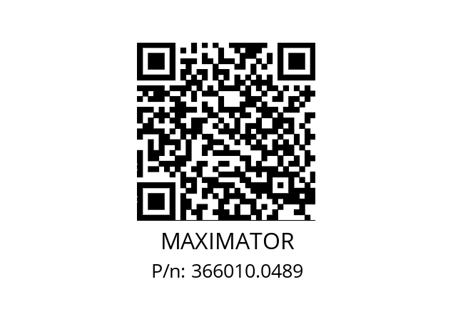   MAXIMATOR 366010.0489