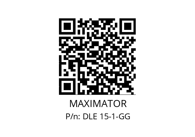   MAXIMATOR DLE 15-1-GG