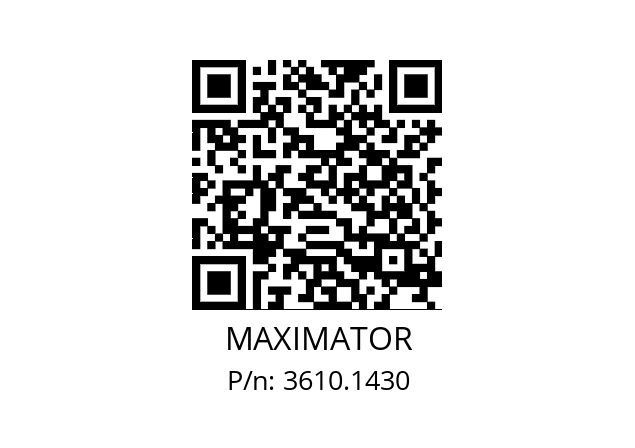   MAXIMATOR 3610.1430