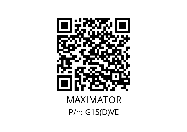   MAXIMATOR G15(D)VE