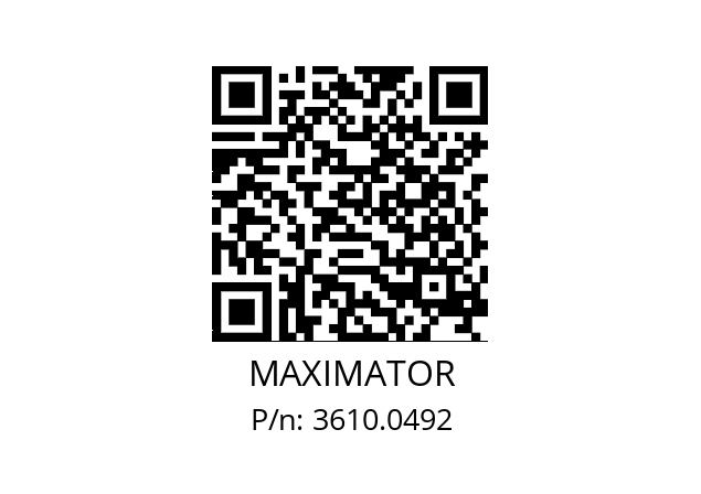   MAXIMATOR 3610.0492