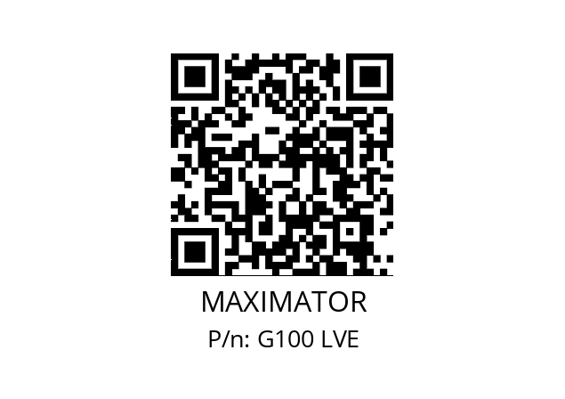   MAXIMATOR G100 LVE