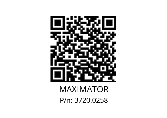   MAXIMATOR 3720.0258