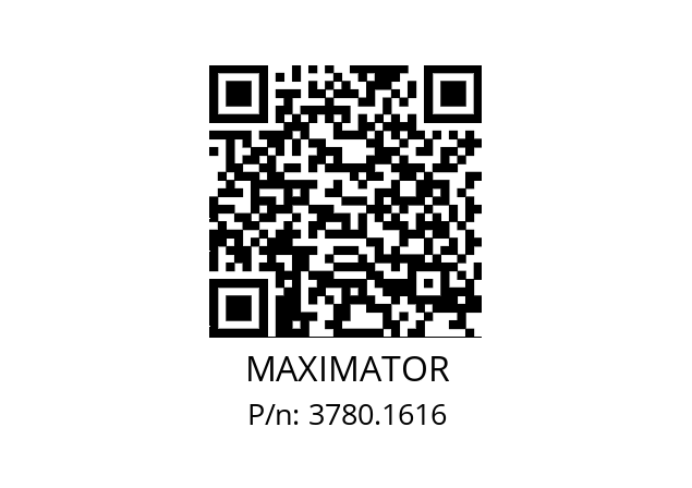   MAXIMATOR 3780.1616