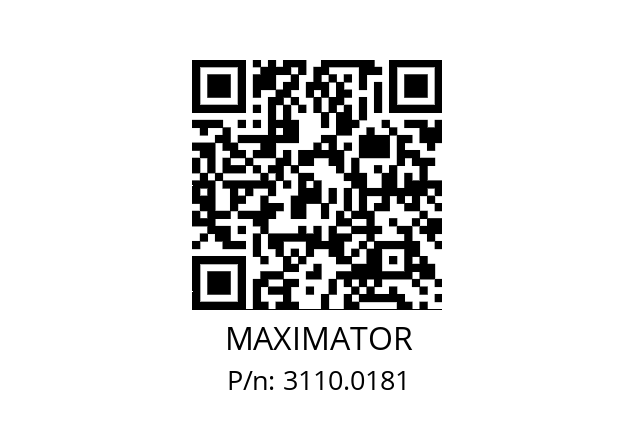   MAXIMATOR 3110.0181