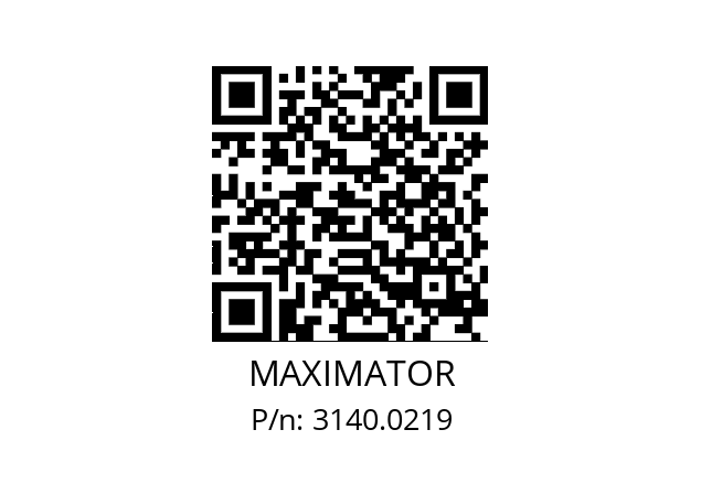   MAXIMATOR 3140.0219