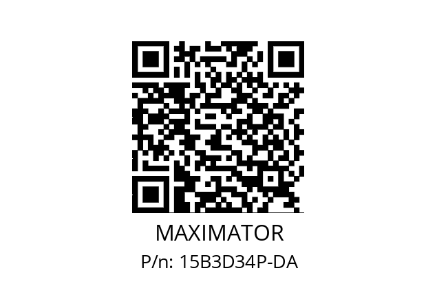   MAXIMATOR 15B3D34P-DA