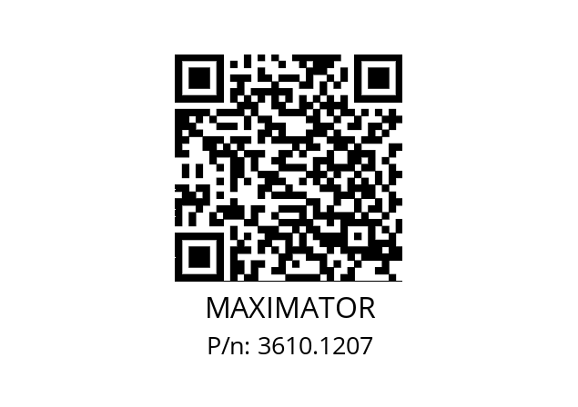   MAXIMATOR 3610.1207