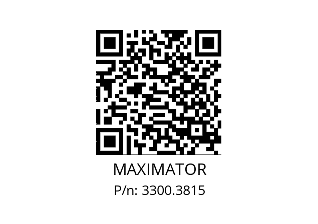   MAXIMATOR 3300.3815