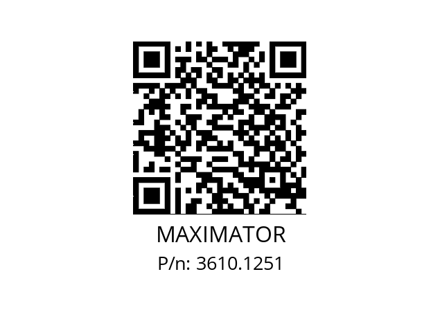   MAXIMATOR 3610.1251