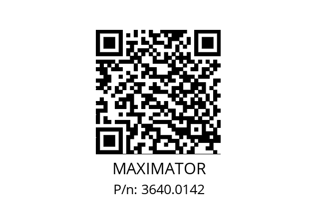   MAXIMATOR 3640.0142